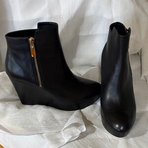 MICHAEL Michael Kors Black Wedge Ankle Boots